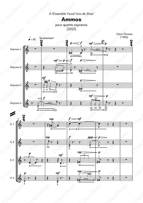 Primera página de la composición