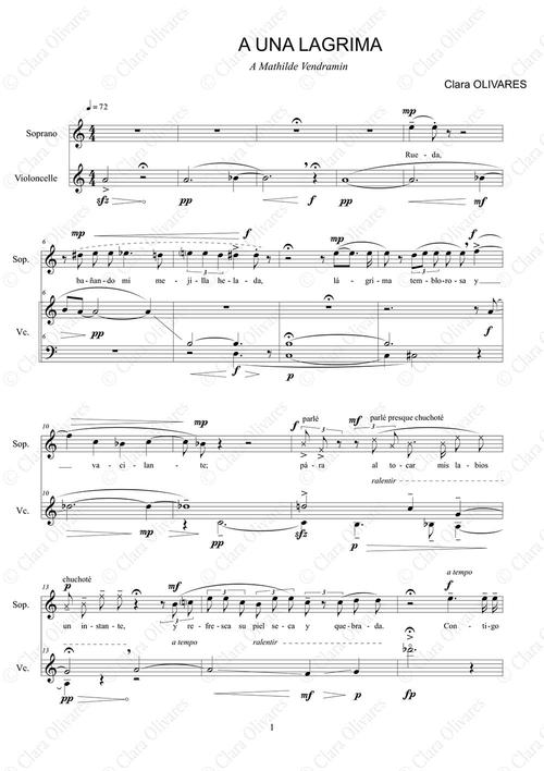 Primera página de la composición