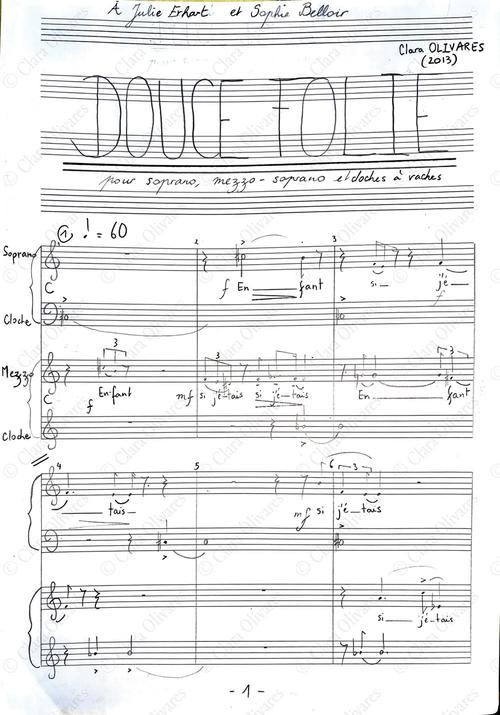 Primera página de la composición