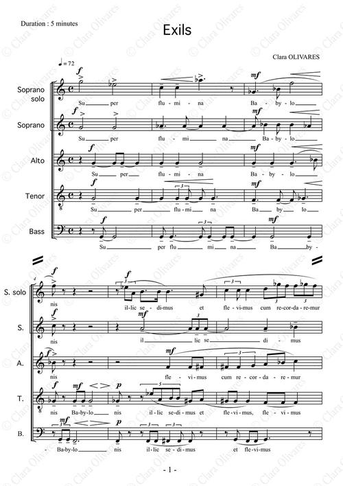 Primera página de la composición