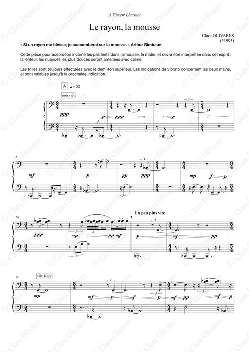 Primera página de la composición