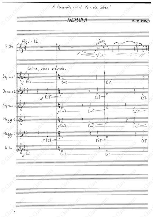 Primera página de la composición