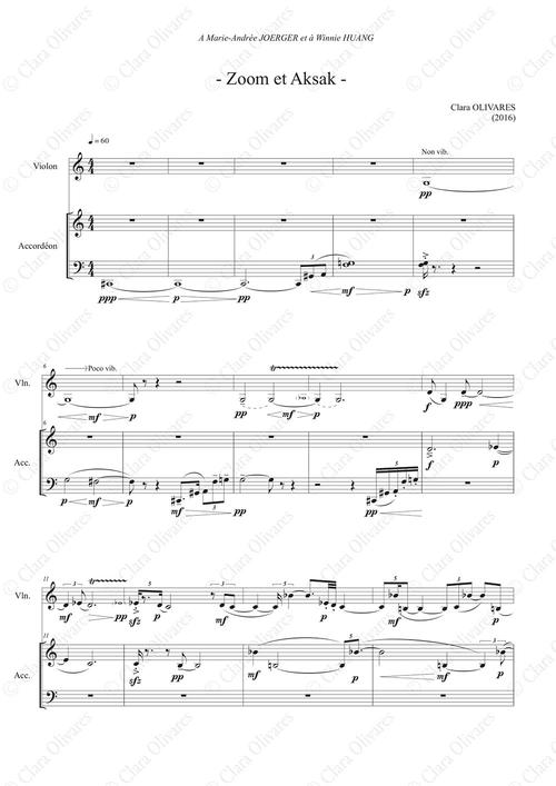 Primera página de la composición